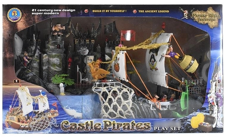 Blue Toys Playset Πειρατικό Καράβι Και Κάστρο (MKL392954) 1 Blue Toys Playset Πειρατικό Καράβι Και Κάστρο (MKL392954)