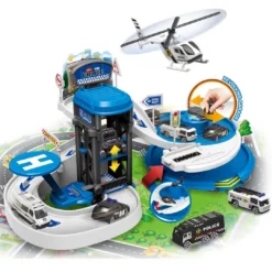 Blue Toys Playset Parking Γκαραζ Αστυνομίας (MKN086709) -Toys Games Store 204286 1