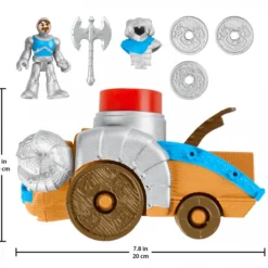 Fisher Price Imaginext Ιππότες Φιγούρες Με Αξεσουάρ Και Όχημα Βασιλικός Πολιορκητικός Κριός (HCG48) -Toys Games Store 208898 2