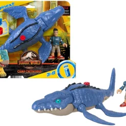 Mattel Imaginext Jurassic World Δεινόσαυρος Και Φιγούρα Camp Cretaceous Mosasaurus And Kenji (HCN52) -Toys Games Store 209394 1