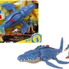 Mattel Imaginext Jurassic World Δεινόσαυρος Και Φιγούρα Camp Cretaceous Mosasaurus And Kenji (HCN52)