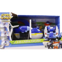 Just Toys Super Wings Supercharge 2 IN 1 Αστυνομικό Αεροπλάνο Περιπολίας (740834)