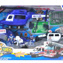Blue Toys Play Set Αστυνομιας Με Ελικοπτερο Και Τζιπ Οεμ (MKK098826)