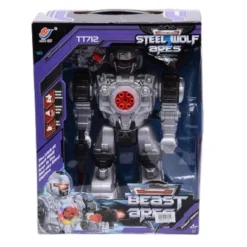 Blue Toys Robot Τηλεκατευθυνομενο Ασημι Με Φως Και Ηχο Beastapes (MKE947209)
